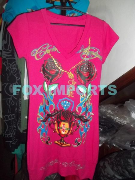 Vestido Christian Audigier rosa tamaho unico